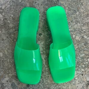 Steve Madden Neon Green Mules